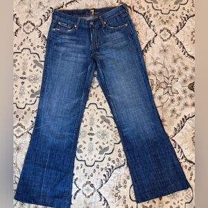 7 For All Mankind Dojo, size 29 in GUC. Vintage. Low rise flare.